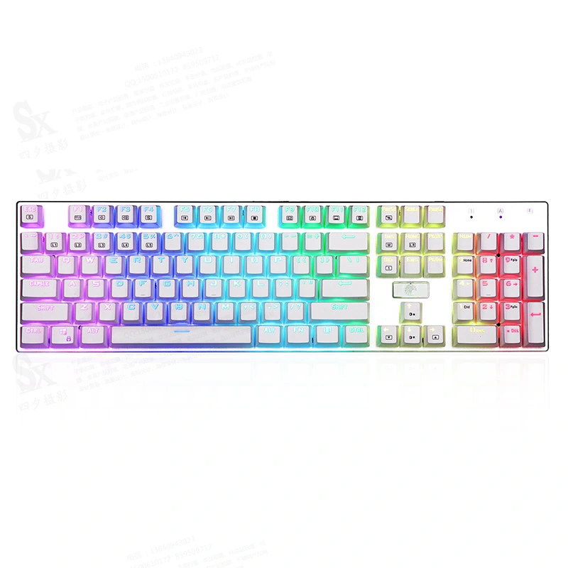 104 Πλήκτρα RGB Μηχανικό πληκτρολόγιο παιχνιδιών USB Ενσύρματο