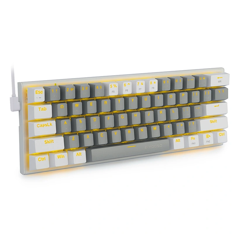61 κλειδί 60% ενσύρματο πληκτρολόγιο LED Mechanical Gaming