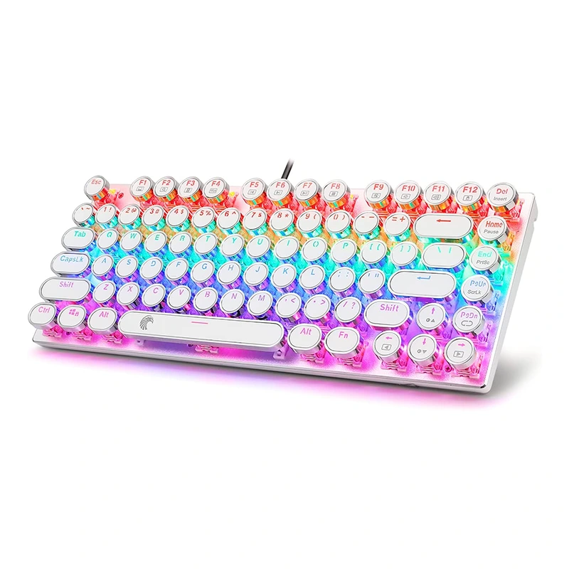 81 Keys Γραφομηχανή Μηχανικό Πληκτρολόγιο Rainbow