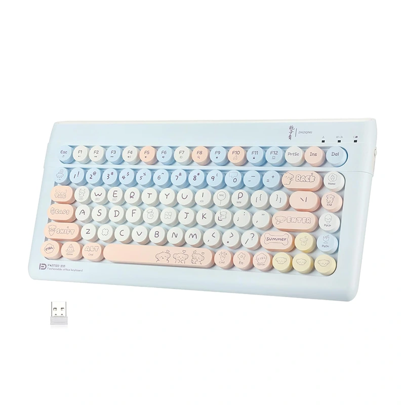 84 Key Wireless Keyboard Bluetooth και γραφομηχανή 2,4 GHz